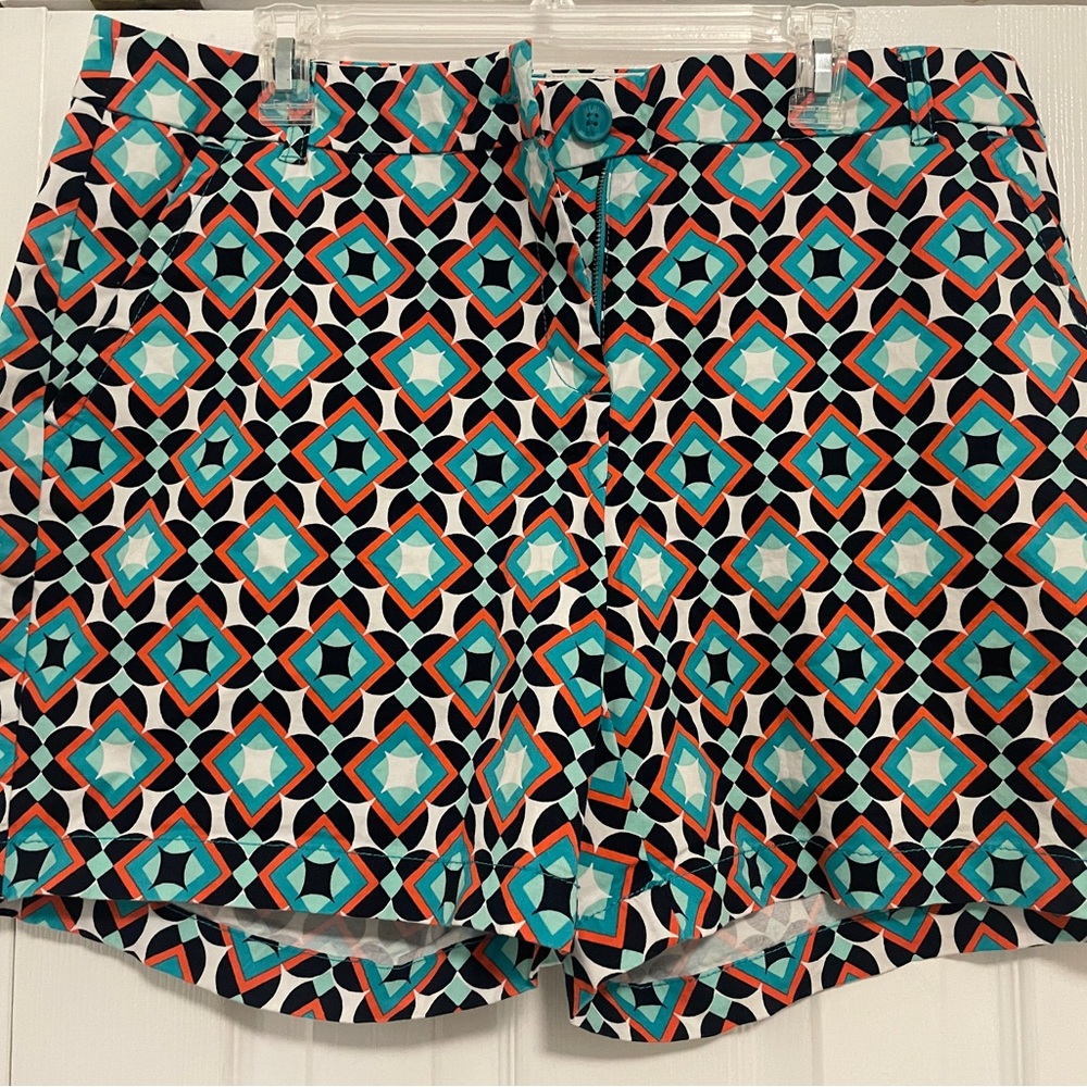 Crown & Ivy Teal and Orange Caroline Short